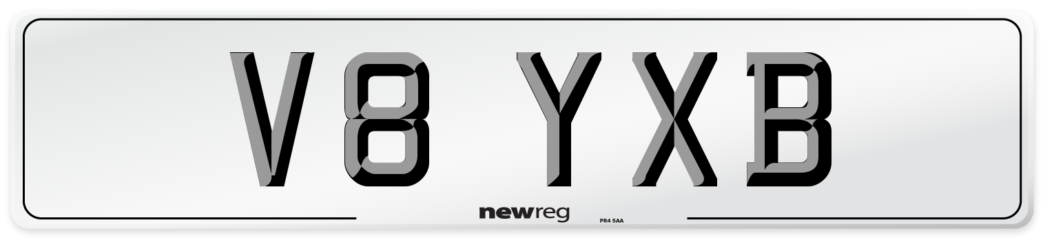 V8 YXB Number Plate from New Reg